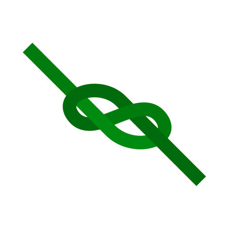 Alpinist Rope Knot Icon. Flat Color Design. Vector Illustration.のイラスト素材