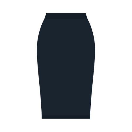 Business Pencil Skirt Icon. Flat Color Design. Vector Illustration.のイラスト素材