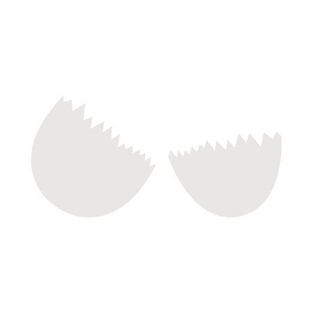 Empty Egg Shell Icon. Flat Color Design. Vector Illustration.