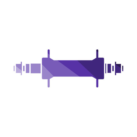 Bike Hub Icon. Flat Color Ladder Design. Vector Illustration.のイラスト素材