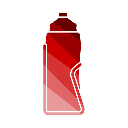 Bike Bottle Cages Icon. Flat Color Ladder Design. Vector Illustration.のイラスト素材