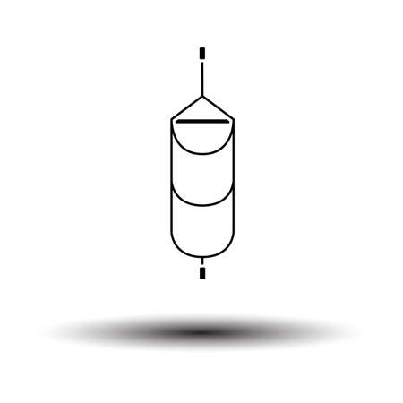 Alpinist Step Ladder Icon. Black on White Background With Shadow. Vector Illustration.のイラスト素材