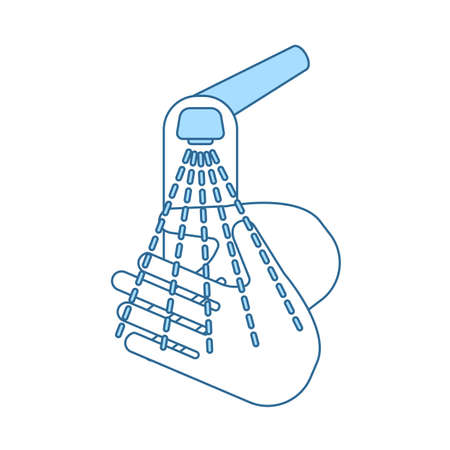 Hand Washing Icon. Thin Line With Blue Fill Design. Vector Illustration.のイラスト素材