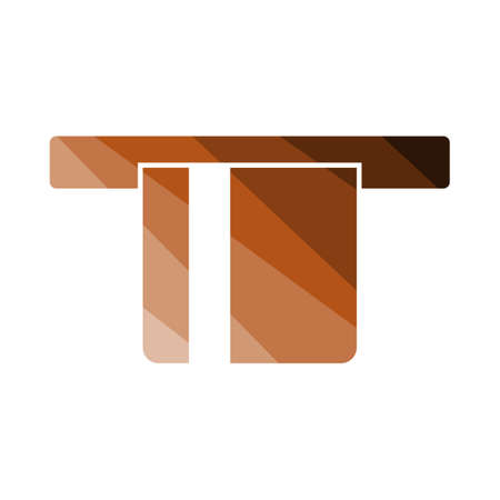 Credit Card Sliding Out From ATM Icon. Flat Color Ladder Design. Vector Illustration.のイラスト素材