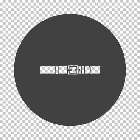Trouser Belt Icon. Subtract Stencil Design on Tranparency Grid. Vector Illustration.のイラスト素材