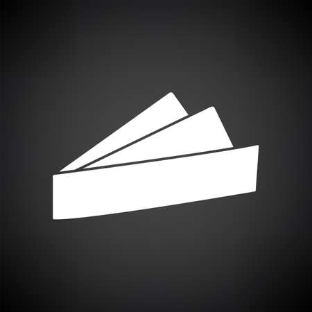 Business Handkerchief Icon. White on Black Background. Vector Illustration.のイラスト素材