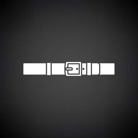 Trouser Belt Icon. White on Black Background. Vector Illustration.のイラスト素材
