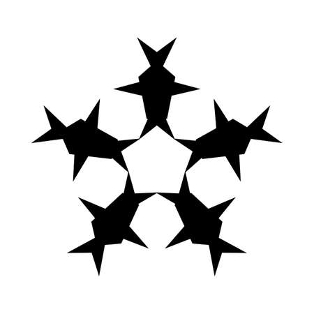 Snowflake Icon. Snowflake Icon picture. Snowflake in Flat Design. Pattern of Snow, Black Color Design. Vector illustration.のイラスト素材