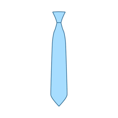 Business Tie Icon. Thin Editable Line With Blue Fill Design. Vector Illustration.のイラスト素材