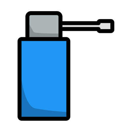 Inhalator Icon. Editable Thick Outline With Color Fill Design. Vector Illustration.のイラスト素材