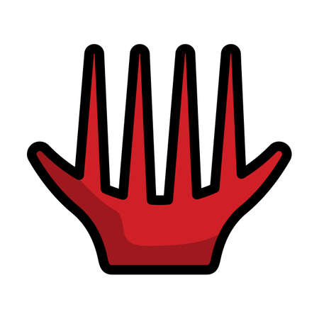 Comb Icon. Editable Thick Outline With Color Fill Design. Vector Illustration.のイラスト素材