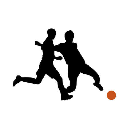 Soccer Player Silhouette. Smooth and Clean Design. Vector Illustration.のイラスト素材