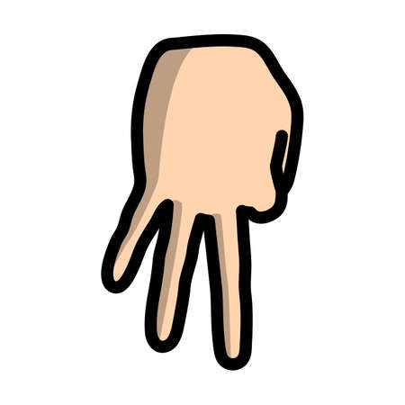 Baseball Catcher Gesture Icon. Editable Thick Outline With Color Fill Design. Vector Illustration.のイラスト素材