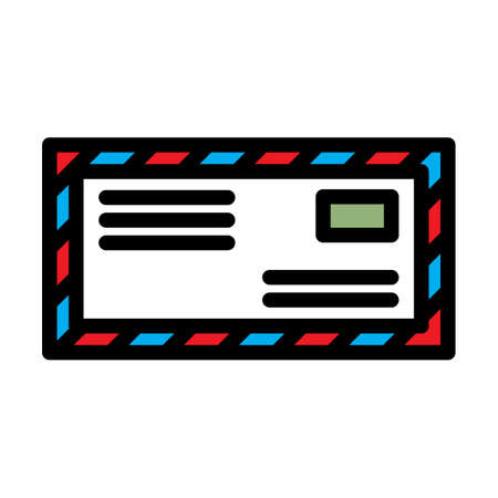 Icon Of Letter. Editable Bold Outline With Color Fill Design. Vector Illustration.のイラスト素材