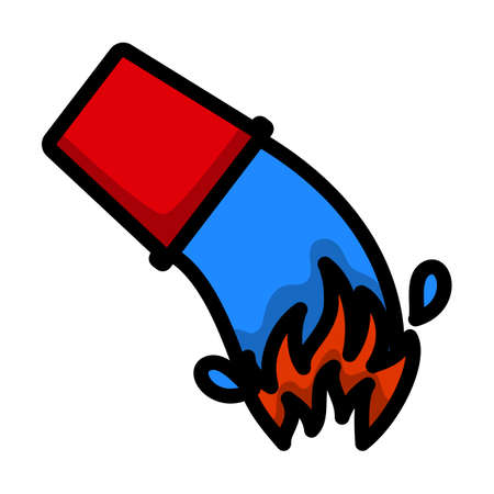 Fire Bucket Icon. Editable Bold Outline With Color Fill Design. Vector Illustration.のイラスト素材