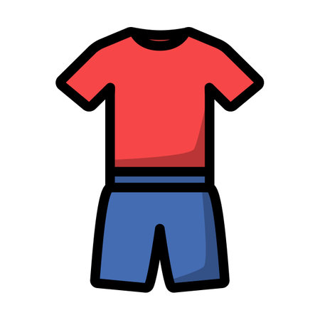 Icon Of Fitness Uniform. Editable Bold Outline With Color Fill Design. Vector Illustration.のイラスト素材
