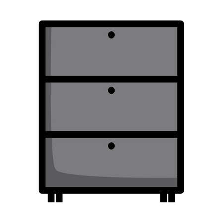 Office Cabinet Icon. Editable Bold Outline With Color Fill Design. Vector Illustration.のイラスト素材