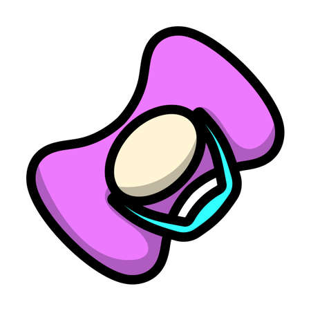 Baby Soother Icon. Editable Bold Outline With Color Fill Design. Vector Illustration.