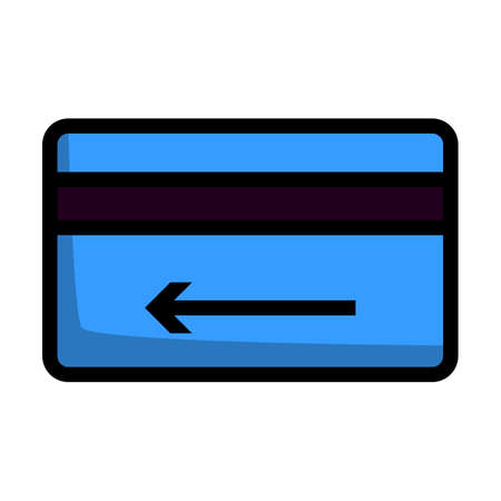 Cash Back Credit Card Icon. Editable Bold Outline With Color Fill Design. Vector Illustration.のイラスト素材
