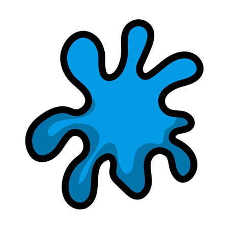 Paint Blot Icon. Editable Bold Outline With Color Fill Design. Vector Illustration.のイラスト素材