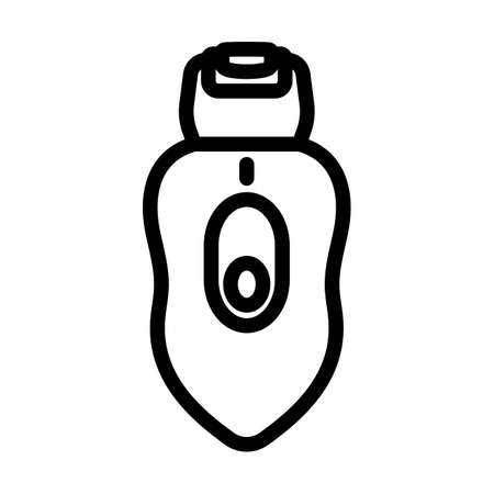 Depilator Icon. Editable Bold Outline Design. Vector Illustration.のイラスト素材