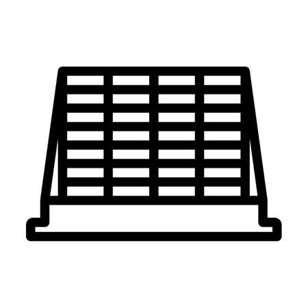 Icon Of Construction Pallet. Editable Bold Outline Design. Vector Illustration.のイラスト素材