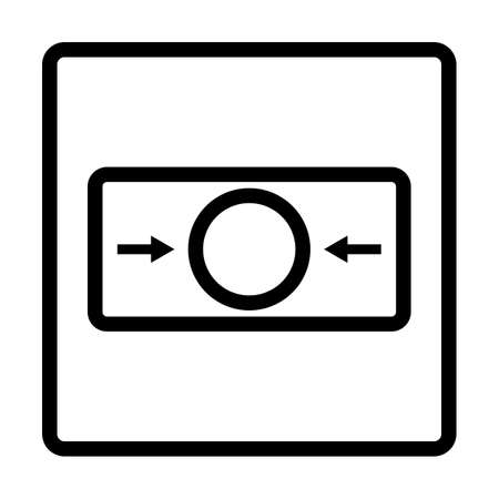 Fire Alarm Icon. Bold outline design with editable stroke width. Vector Illustration.のイラスト素材