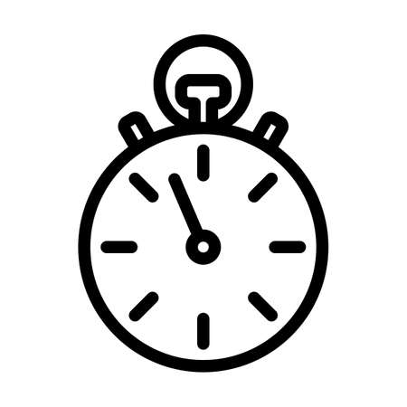 Icon Of Stopwatch. Bold outline design with editable stroke width. Vector Illustration.のイラスト素材