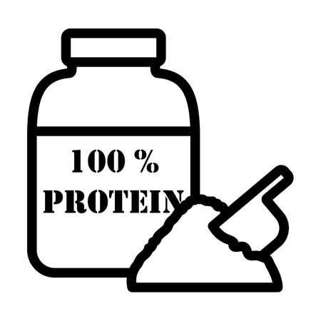 Icon Of Protein Conteiner. Bold outline design with editable stroke width. Vector Illustration.のイラスト素材