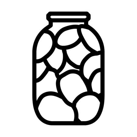 Canned Tomatoes Icon. Bold outline design with editable stroke width. Vector Illustration.のイラスト素材
