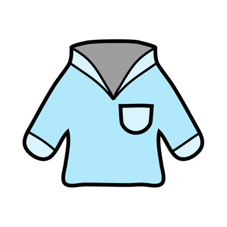 Doodle sketch baby clothe with color fill. Simple design suitable for making greeting cards. Vector illustration.のイラスト素材