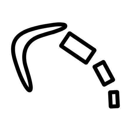 Cashback Boomerang Icon. Bold outline design with editable stroke width. Vector Illustration.のイラスト素材