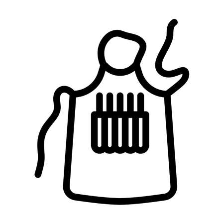 Artist Apron Icon. Bold outline design with editable stroke width. Vector Illustration.のイラスト素材