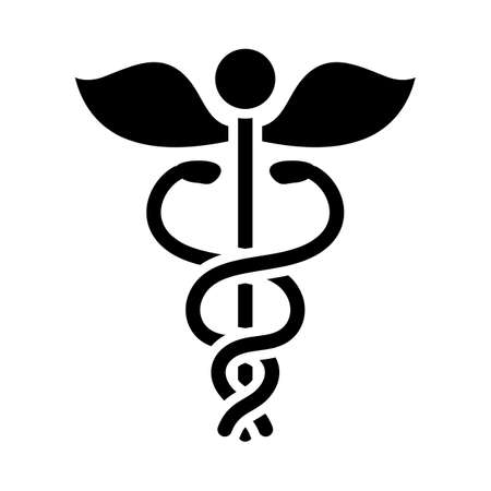 Medicine Sign Icon. Black Stencil Design. Vector Illustration.のイラスト素材
