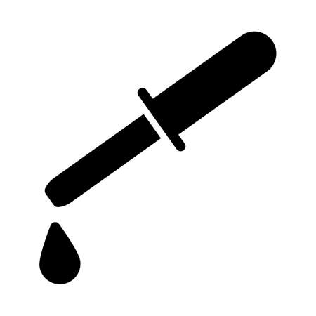 Dropper Icon. Black Stencil Design. Vector Illustration.のイラスト素材