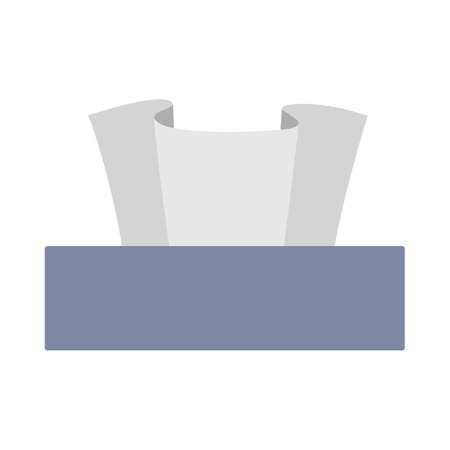 Prevention of Coronavirus Disease 2019 (COVID-19). Tissue Paper Icon. Flat Color Design. Vector Illustration.のイラスト素材