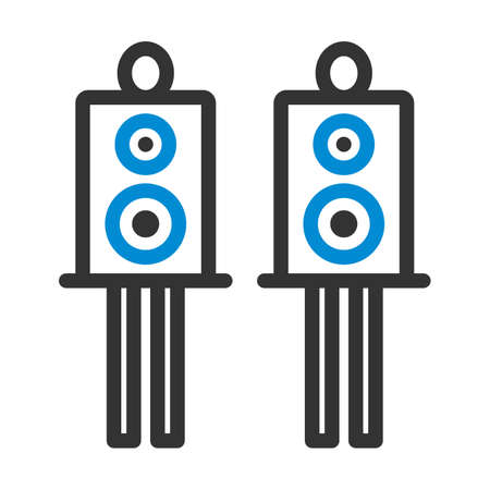 Audio System Speakers Icon. Bold outline design with editable stroke width. Vector Illustration.のイラスト素材