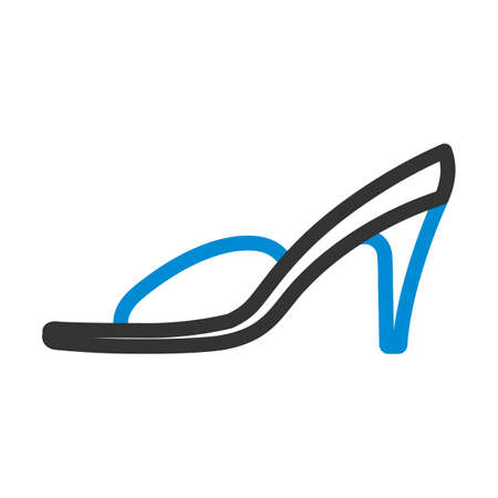 Woman Pom-pom Shoe Icon. Editable Bold Outline With Color Fill Design. Vector Illustration.のイラスト素材
