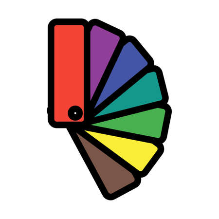Color Samples Icon. Editable Bold Outline With Color Fill Design. Vector Illustration.のイラスト素材