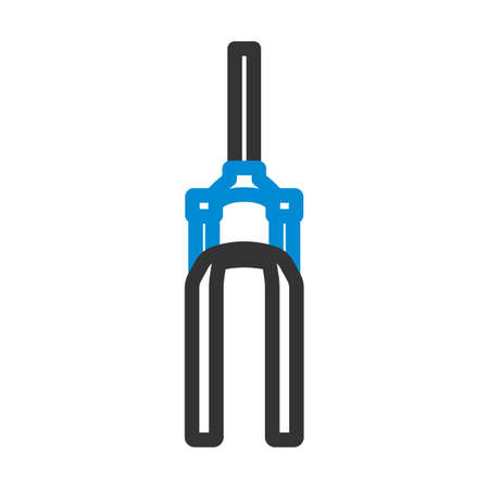 Bike Fork Icon. Editable Bold Outline With Color Fill Design. Vector Illustration.のイラスト素材