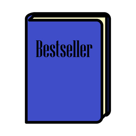 Bestseller Book Icon. Editable Bold Outline With Color Fill Design. Vector Illustration.のイラスト素材