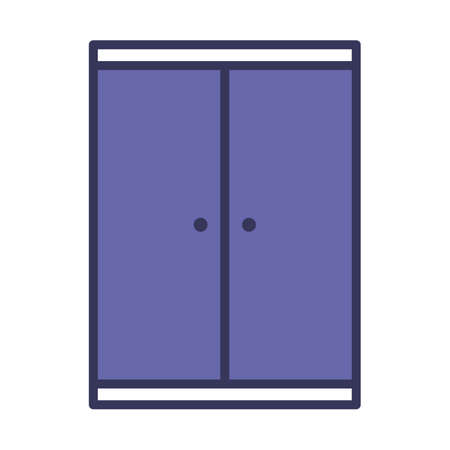 Child Wardrobe Icon. Editable Bold Outline With Color Fill Design. vector illustration.のイラスト素材