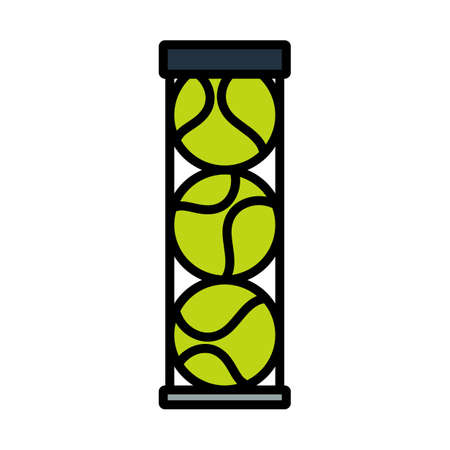 Tennis Ball Container Icon. Editable Bold Outline With Color Fill Design. vector illustration.のイラスト素材