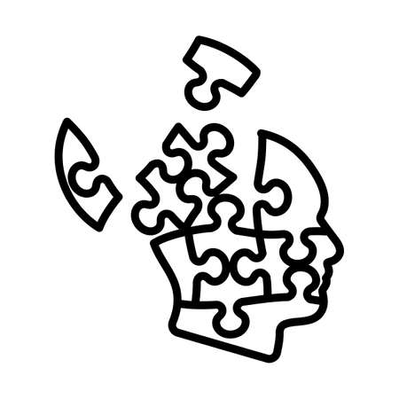 Solution Icon. Bold outline design with editable stroke width. vector illustration.のイラスト素材