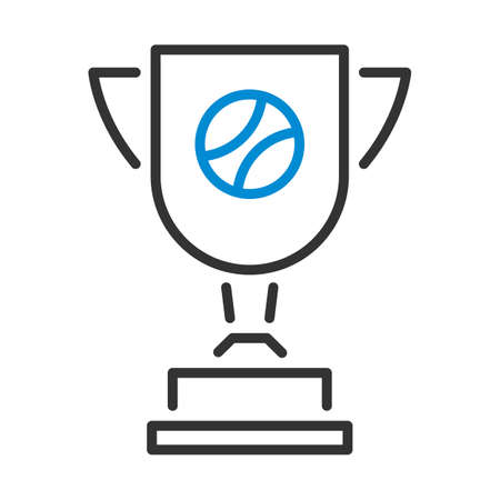 Baseball Cup Icon. Editable Bold Outline With Color Fill Design. vector illustration.のイラスト素材