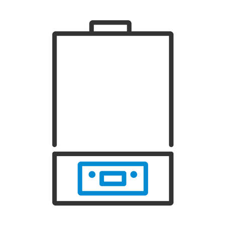 Gas Boiler Icon. Editable Bold Outline With Color Fill Design. Vector Illustration.のイラスト素材