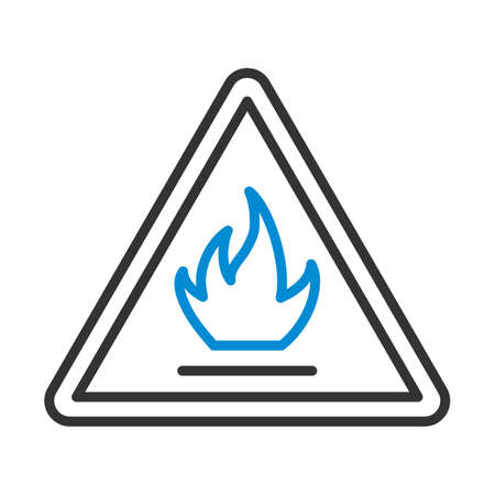 Flammable Icon. Editable Bold Outline With Color Fill Design. Vector Illustration.のイラスト素材