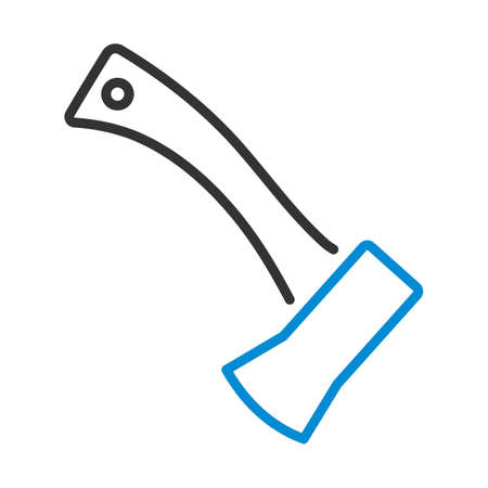 Icon Of Camping Ax. Editable Bold Outline With Color Fill Design. vector illustration.のイラスト素材