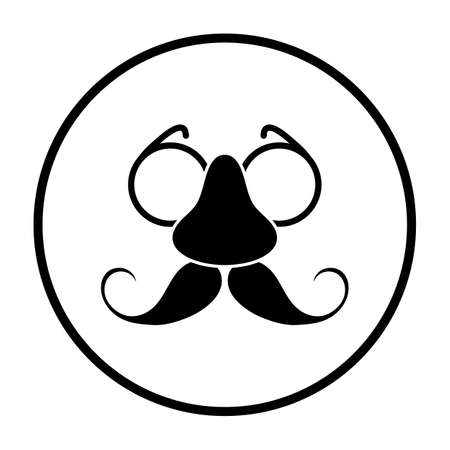 April Fool's Day Icon. Thin Circle Stencil Design. vector illustration.のイラスト素材