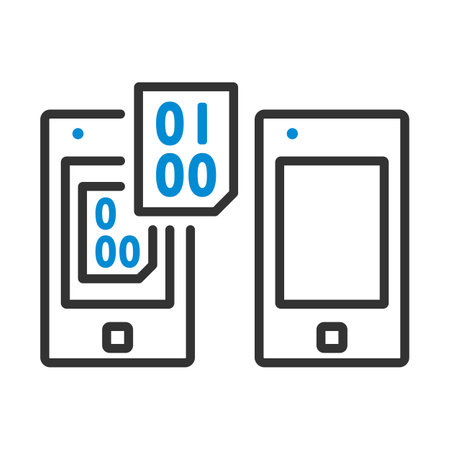 Exchanging Data Icon. Editable Bold Outline With Color Fill Design. vector illustration.のイラスト素材